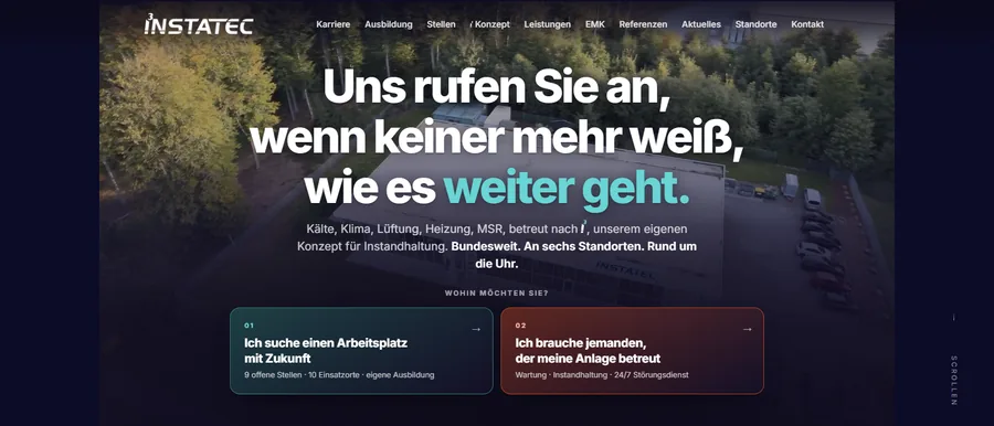 Startseite von instatec.de