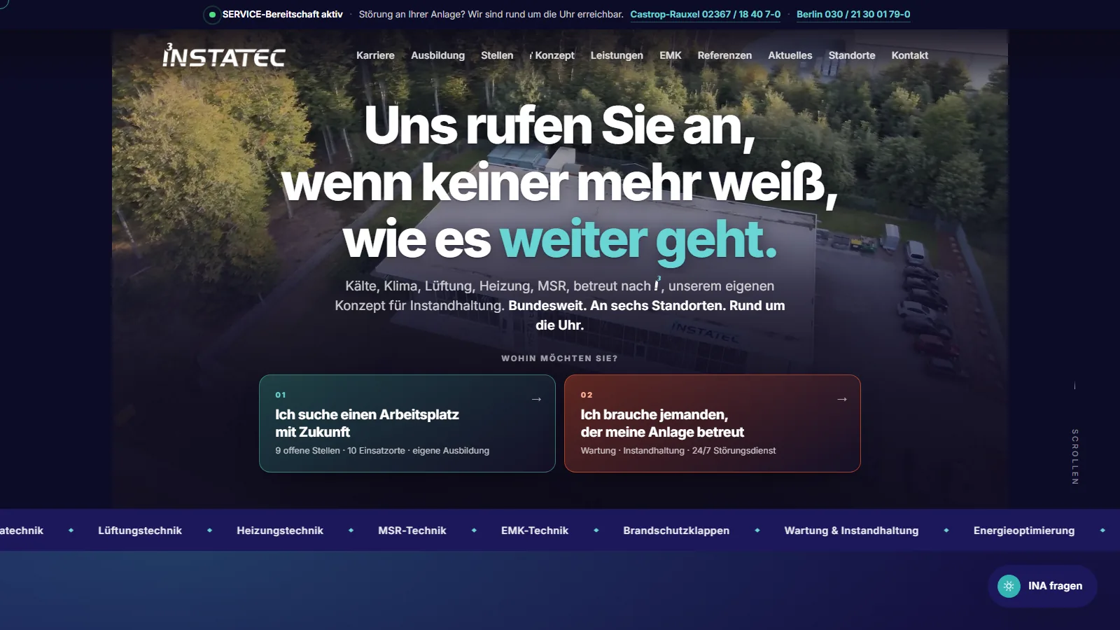 Startseite von instatec.de